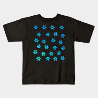 Blue Flowers pattern Kids T-Shirt